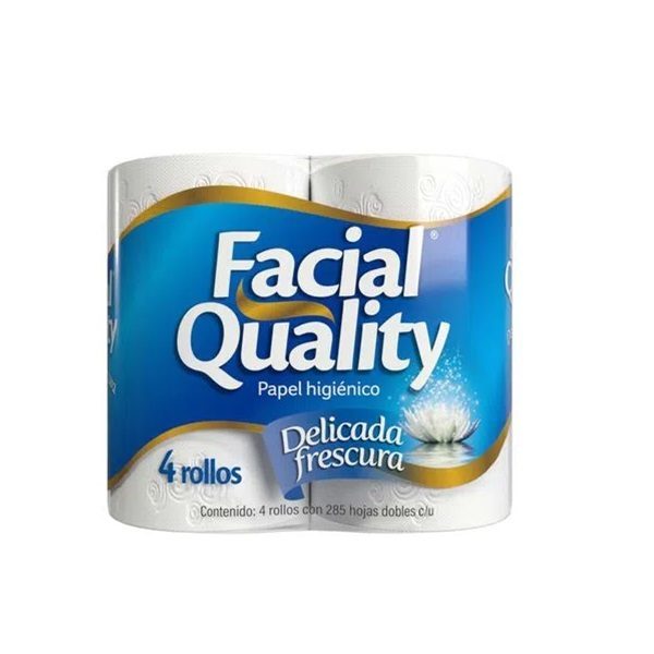 PAPEL HIGIENICO FACIAL QUALITY DELIC FRESC 4 ROLL 285 HOJAS