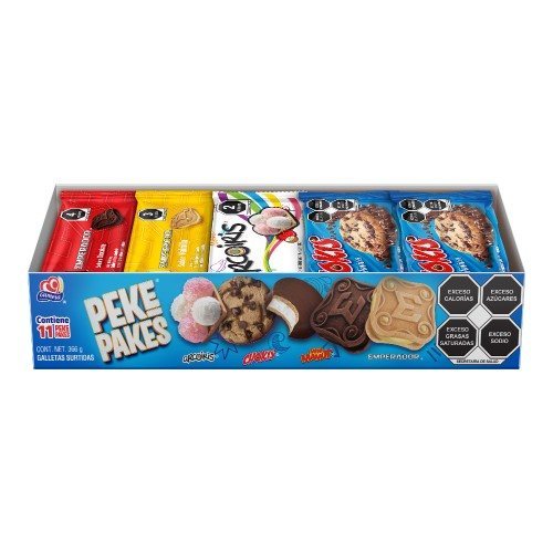 GALLETAS PEKEPACKES SURTIDO GAMESA 366 GR C/11 PIEZAS