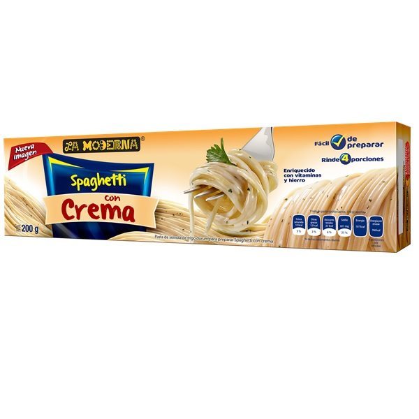 PASTA SPAGUETTI CON CREMA MODERNA 200 GR