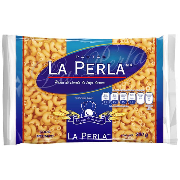 PASTA LA PERLA 200 GR CODO