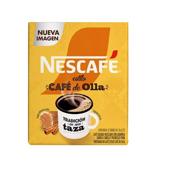 CAFE DE OLLA NESCAFE EXHIBIDOR CON 12 SOBRES DE 10 GR C/U