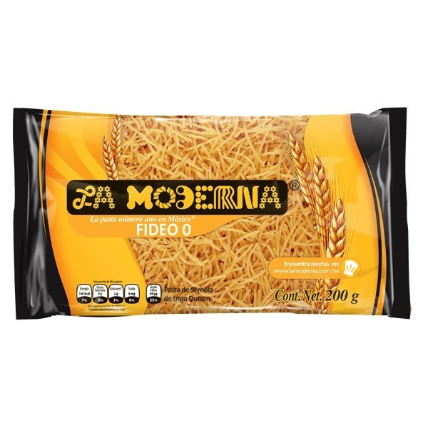 PASTA LA MODERNA 200 GR FIDEO #0