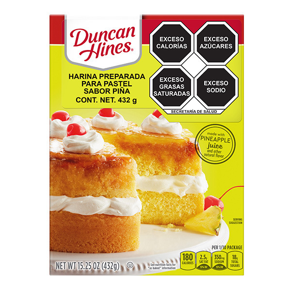 HARINA PASTEL DUNCAN 432 GR PIÑA