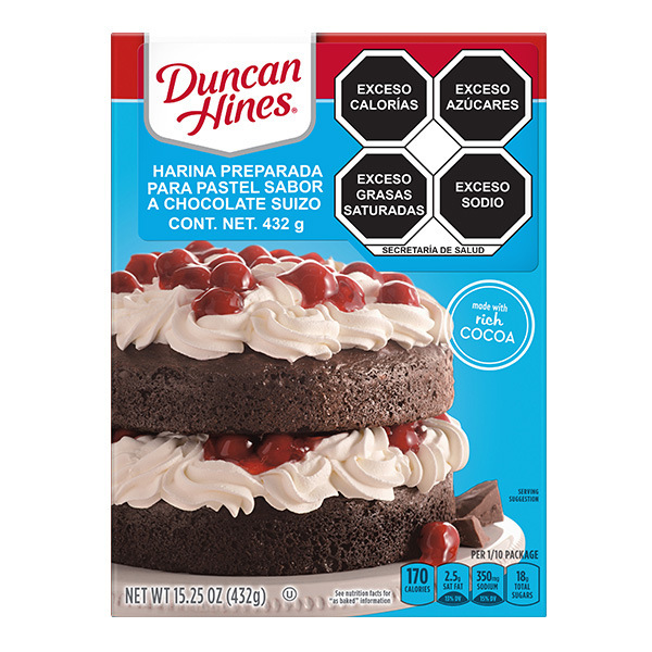 HARINA PASTEL DUNCAN 432 GR CHOCOLATE SUIZO