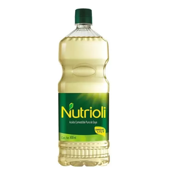 ACEITE NUTRIOLI 800 ML 100% PURO DE SOYA